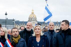 Far-Right RN Party Joins The March Against Antisemitism - Paris