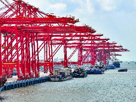 Taicang Zheng and International Wharf Bridge Cranes