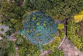 A Huge Circular Maze at Guanshanhu Park in Guiyang