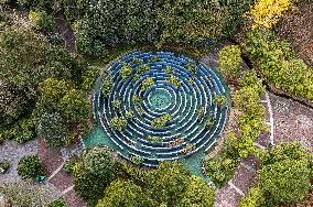 A Huge Circular Maze at Guanshanhu Park in Guiyang