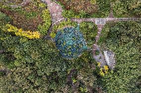 A Huge Circular Maze at Guanshanhu Park in Guiyang