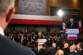 Jaroslaw Kaczynski During Independence Day In Krakow