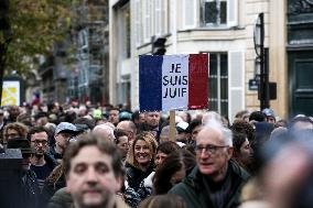 Demonstration Against Anti-Semitism In Paris