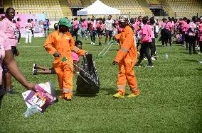 LAWMA Steps Up Cleaning During Lagos Women Run 2023