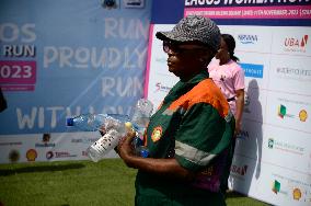 LAWMA Steps Up Cleaning During Lagos Women Run 2023