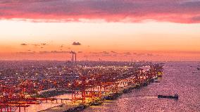 Taicang Zhenghe International Pier at Sunset