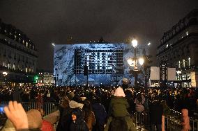 Chiroptera By JR In Front Of The Opera Garnier - Paris