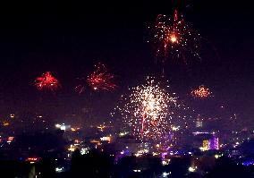 INDIA-BHOPAL-DIWALI FESTIVAL CELEBRATION-FIREWORKS