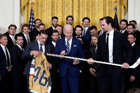 Joe Biden welcomes the Vegas Golden Knights - Washington