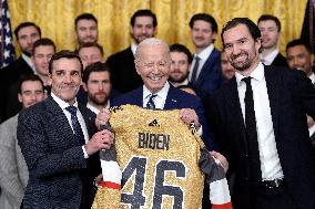 Joe Biden welcomes the Vegas Golden Knights - Washington