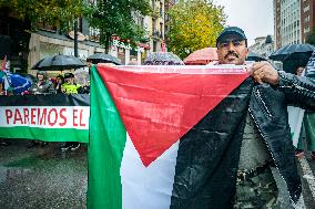 Protest In Spain Against The War Crimes In Palestine