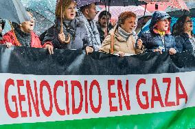 Protest In Spain Against The War Crimes In Palestine