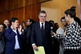 Marcelo Ebrard, Former Chancellor Of Mexico News Conference
