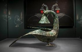 Guangxi Museum Western Han Dynasty Feather Bronze Phoenix Lamp