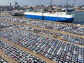 Vehicles Export in Yantai Port