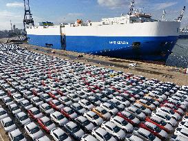 Vehicles Export in Yantai Port