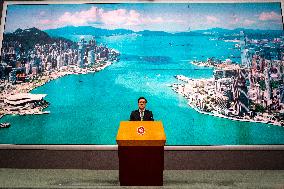 Hong Kong John Lee Press Briefing Before Exco Meeting