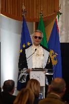 Andrea Bocelli Awarded By The Federico II University - Naples
