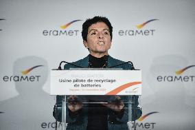 Inauguration Of Eramet Group Battery Recycling Plant - Trappes