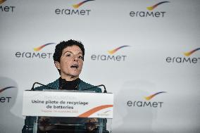 Inauguration Of Eramet Group Battery Recycling Plant - Trappes