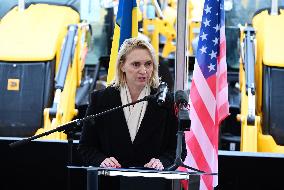 US Ambassador To Ukraine Hands Over Heavy Machinery To Ukraine's Regions In Kyiv, Amid Russia's Invasion Of Ukraine