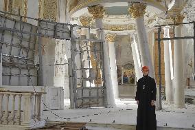 Damaged cathedral in Ukraine