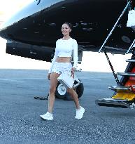 Olivia Culpo On Her Way Home From Her A Bachelorette Party - LA