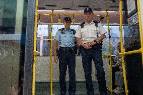 Hong Kong Police To Patrol On Public Bus