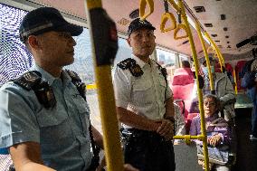 Hong Kong Police To Patrol On Public Bus