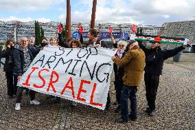 Pro-Palestinian Protest Outside Milipol Paris 2023