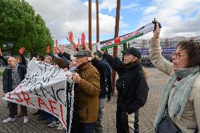 Pro-Palestinian Protest Outside Milipol Paris 2023