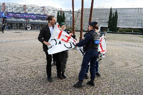 Pro-Palestinian Protest Outside Milipol Paris 2023