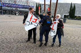 Pro-Palestinian Protest Outside Milipol Paris 2023