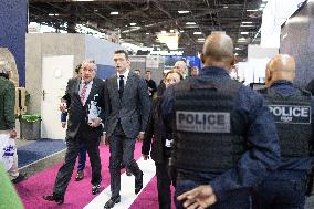 Jordan Bardella visits Milipol - Paris