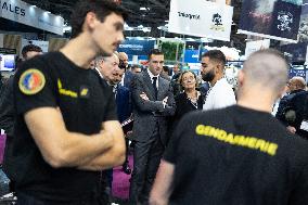 Jordan Bardella visits Milipol - Paris