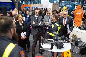 Jordan Bardella visits Milipol - Paris