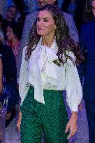 Queen Letizia At The Event Organized By BBVA Microfinance