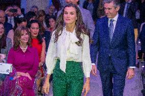 Queen Letizia At The Event Organized By BBVA Microfinance