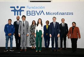 Queen Letizia At The Event Organized By BBVA Microfinance