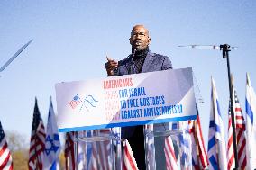 Celebrities Speak At The March For Israel On The National Mall In Washington, DC
