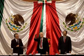 Manuel Barttlet, Director Of The Federal Electricity Commission, Appears Before The Mexican Congress
