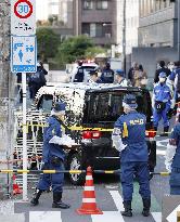Car rams into barricade near Tokyo's Israeli Embassy