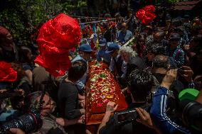 Funeral Of Joan Jara Turner (Wife Of Víctor Jara) In Santiago, Chile.