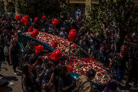 Funeral Of Joan Jara Turner (Wife Of Víctor Jara) In Santiago, Chile.