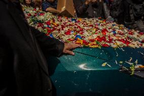 Funeral Of Joan Jara Turner (Wife Of Víctor Jara) In Santiago, Chile.