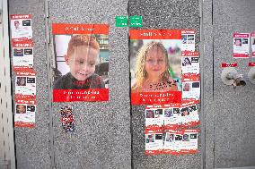 Posters Of Hamas Hostages Display In The Streets - Paris