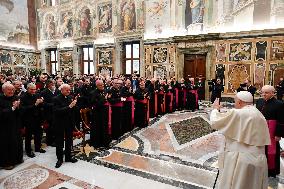 Pope Francis Holds An Audience - Vatican