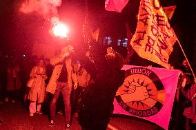 Protest Against The Investiture Of Pedro Sanchez In Barcelona.