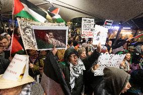Pro-Palestinian Protests At Amsterdam Schiphol Airport