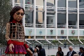 Amal A Giant Puppet Visits The Senate Of Mexico